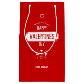 Glückliche Valentinstag Valentine Symbole Geschenk Kleine Geschenktüte (Vorderseite)