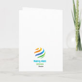 Glückliche Väter Tag mit Rennpferden laufen Dankeskarte (Rückseite)