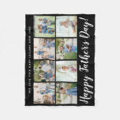 Glückliche Vatertag 8 Foto Benutzerdefinierte Nach Fleecedecke (Vorderseite)