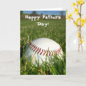 Glückliche Vatertag Baseball Grußkarte Karte (Gelbe Blume)