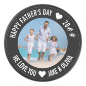 Glückliche Vatertag, benutzerdefinierte Jahr Namen Eishockey Puck (Vorderseite)