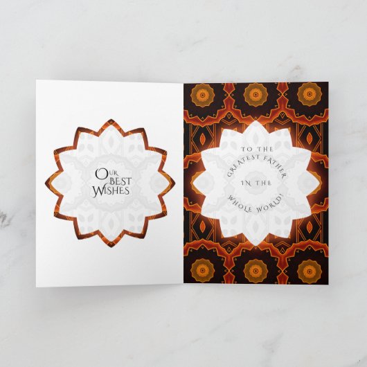 Glückliche Vatertag Blumenkarte Siegel Grußkarte Karte (Innenseite)