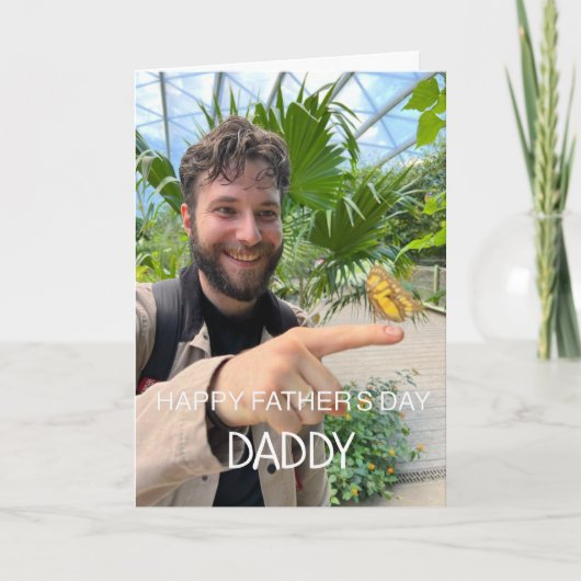 Glückliche Vatertag Daddy Custom Foto Card Karte (Vorderseite)
