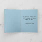 Glückliche Vatertagskarte, Beach Cabana Karte (Innenseite)