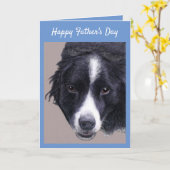Glückliche Vatertagskarte (Grenzkollie) Karte (Gelbe Blume)
