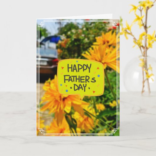 Glückliche Vatertagskarte Karte (Gelbe Blume)