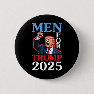 Glückliche Vatertagsmänner für Trump 2025 Daddy Pa Button