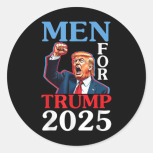 Glückliche Vatertagsmänner für Trump 2025 Daddy Pa Runder Aufkleber