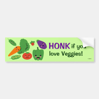 Glückliche Veggies Autoaufkleber