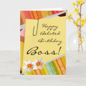 Glückliche verspätete Geburtstagskarten Karte (Gelbe Blume)