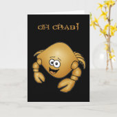 Glückliche verspätete Geburtstagskrabe Karte (Gelbe Blume)