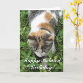 Glückliche verspätete karte (Gelbe Blume)