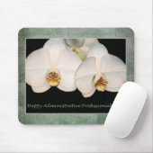 Glückliche Verwaltungsfachleute-Weiß-Orchideen Mousepad (Mit Mouse)