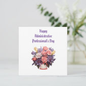 Glückliche Verwaltungspersonal Dankeschön Karte (Stehend Vorderseite)