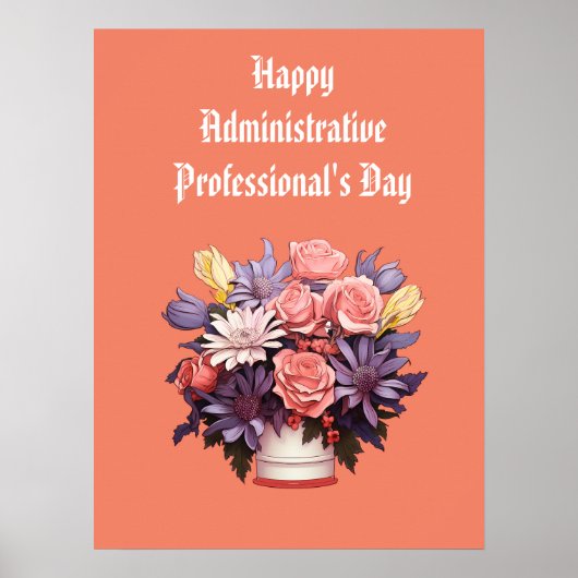 Glückliche Verwaltungspersonal Dankeschön Karte Poster (Vorne)