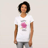 Glückliche Vibes Damen T-Shirt (Vorne ganz)
