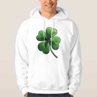 Glückliche Vier-Leaf Klee Hoodie