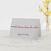 Glückliche Vögel Karte (Gelbe Blume)