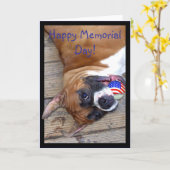 Glückliche Volkstrauertagboxer-Grußkarte Karte (Gelbe Blume)