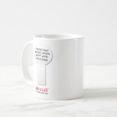 Glückliche Vorsprungs-Kaffee-Tasse Kaffeetasse (Vorderseite Links)