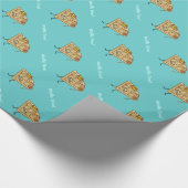 Glückliche Waffel mit Sirup- und Butterfrühstück Geschenkpapier (Ecke)