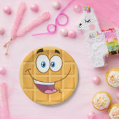 Glückliche Waffel Pappteller (Party)