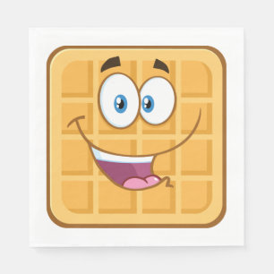 Glückliche Waffel Serviette