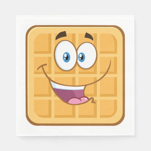 Glückliche Waffel Serviette (Vorderseite)