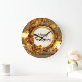 Glückliche Wand-Uhren des Erntedank-3 u. Große Wanduhr (Zuhause)