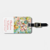 Glückliche weiche Pastellblumenblätter des Gepäckanhänger (Vorderseite horizontal)