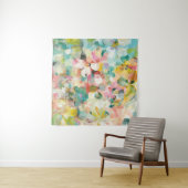 Glückliche weiche Pastellblumenblätter des Wandteppich (Beispiel)