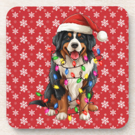 Glückliche Weihnachten Bernese Mountain Hund Weihn Getränkeuntersetzer