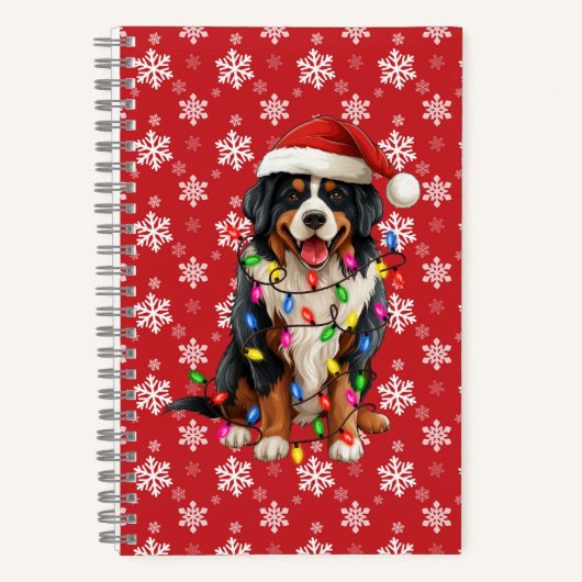 Glückliche Weihnachten Bernese Mountain Hund Weihn Notizblock (Vorderseite)