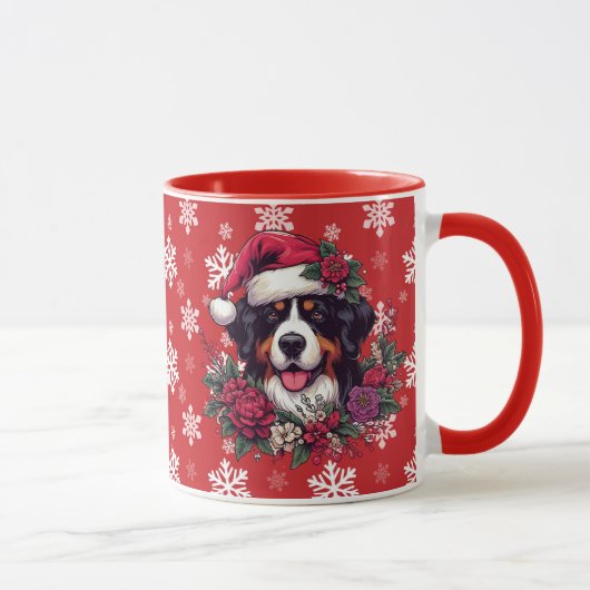 Glückliche Weihnachten Bernese Mountain Hund Weihn Tasse (Rechts)