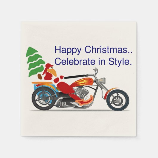 GLÜCKLICHE WEIHNACHTEN, FEIERFEIERN IM STIL SERVIETTE (Vorderseite)