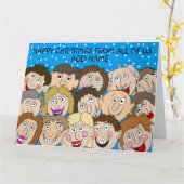 Glückliche Weihnachten von uns allen Karte (Gelbe Blume)