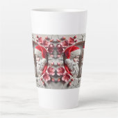 Glückliche Weihnachten - zwei Santas Milchtasse (Vorderseite)