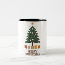 Glückliche Weihnachten Zwei-Tone-Tasse Zweifarbige Tasse