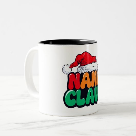 Glückliche Weihnachten Zwei-Tone-Tasse Zweifarbige Tasse (Vorderseite Links)