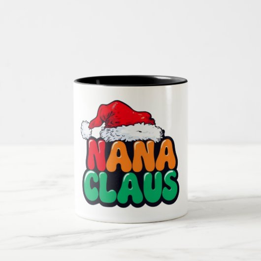 Glückliche Weihnachten Zwei-Tone-Tasse Zweifarbige Tasse (Mittel)