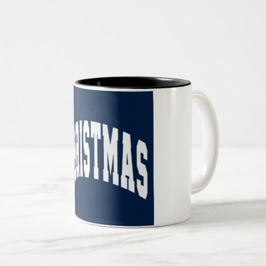 Glückliche Weihnachten Zwei-Tone-Tasse Zweifarbige Tasse (VorderseiteRechts)