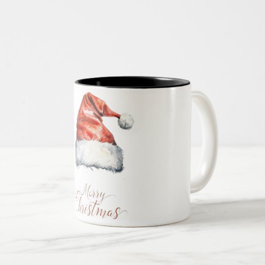 Glückliche Weihnachten Zwei-Tone-Tasse Zweifarbige Tasse (VorderseiteRechts)