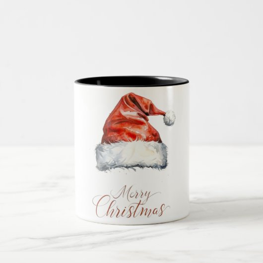 Glückliche Weihnachten Zwei-Tone-Tasse Zweifarbige Tasse (Mittel)