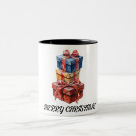Glückliche Weihnachten Zwei-Tone-Tasse Zweifarbige Tasse