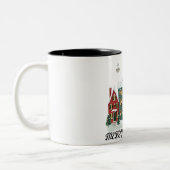 Glückliche Weihnachten Zwei-Tone-Tasse Zweifarbige Tasse (Links)