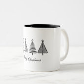 Glückliche Weihnachten Zwei-Tone-Tasse Zweifarbige Tasse (VorderseiteRechts)