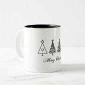 Glückliche Weihnachten Zwei-Tone-Tasse Zweifarbige Tasse (Vorderseite Links)