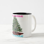 Glückliche Weihnachten Zwei-Tone-Tasse Zweifarbige Tasse (VorderseiteRechts)