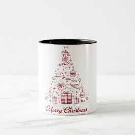 Glückliche Weihnachten Zwei-Tone-Tasse Zweifarbige Tasse