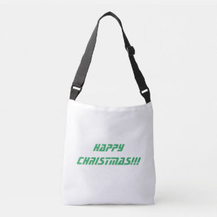 Glückliche Weihnachts gedruckte Text Name Hochzeit Tragetaschen Mit Langen Trägern